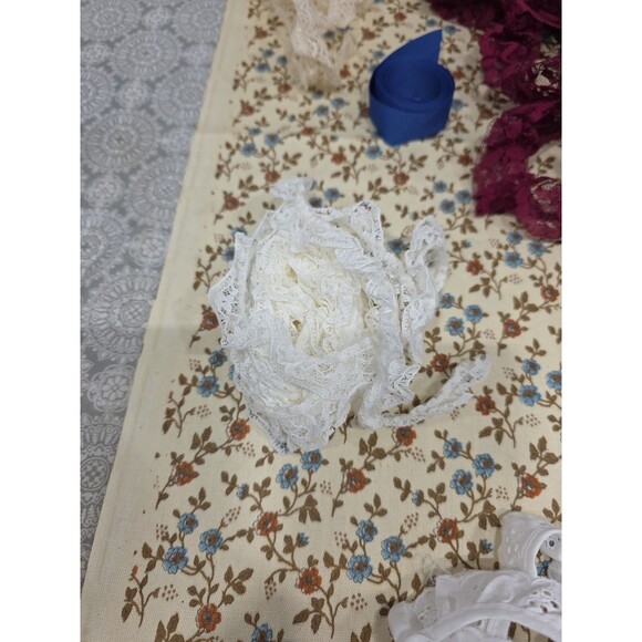 Lot of Assorted Lace & Ribbon Edging Trims – Various Colors & Styles - Picture 3 of 9